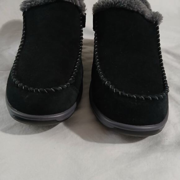 Orthofeet Suede Sherpa Lined Shoes Women’s 8 B Medium Black/Black Step-In heel - Picture 9 of 16